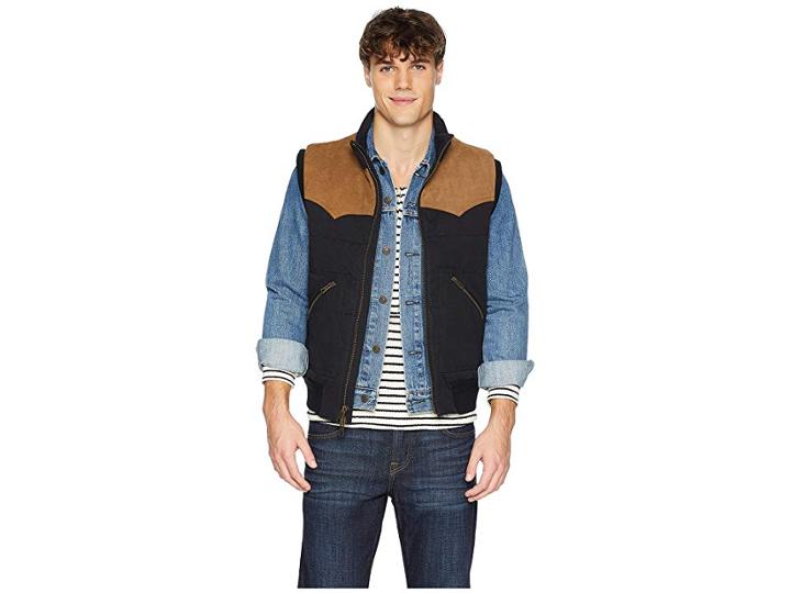 Frye Austin Quilted Vest (black) Men's Clothing