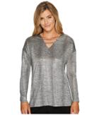 Tribal Travel Pack And Go Tunic W/ Ladder Detail (silver) Women's Blouse