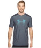 Under Armour Ua Raid Graphic Short Sleeve (stealth Gray/blue Shift) Men's Clothing