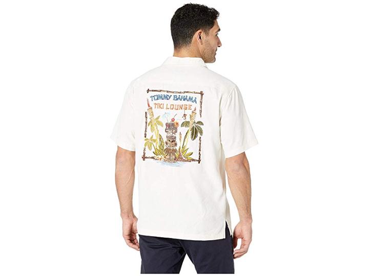 Tommy Bahama Tiki Lounge Camp Shirt (coconut) Men's Clothing