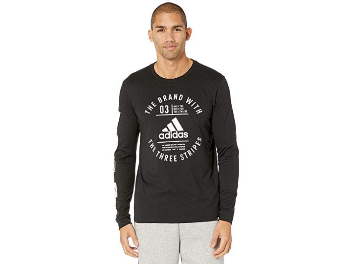 Adidas Badge Of Sport Emblem Tee (black/white) Men's Clothing