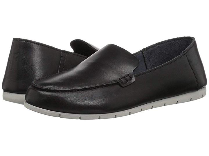 Frye Sedona Venetian Moc (black Dip-dyed Leather) Women's Moccasin Shoes