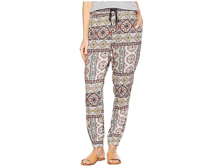Bcbgeneration Jogger Pants (white Sand Combo) Women's Casual Pants