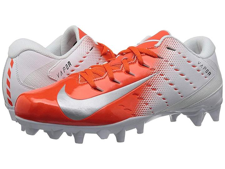 Nike Vapor Varsity 3 Td (white/metallic Silver/rush Orange/black) Men's Cleated Shoes