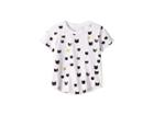 Chaser Kids Soft Vintage Jersey All Over Black Gold Cat Print Tee (toddler/little Kids) (white) Girl's T Shirt