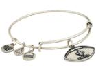 Alex And Ani Nfl New Orleans Saints Football Bangle (rafaelian Silver) Charms Bracelet