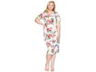 Unique Vintage Plus Size Mod Wiggle Dress (white/pink Floral) Women's Dress