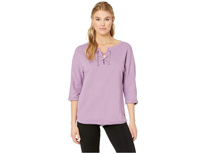 Jag Jeans Debbie Lace-up Shirt (african Violet) Women's Clothing