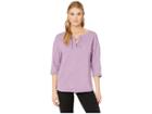 Jag Jeans Debbie Lace-up Shirt (african Violet) Women's Clothing