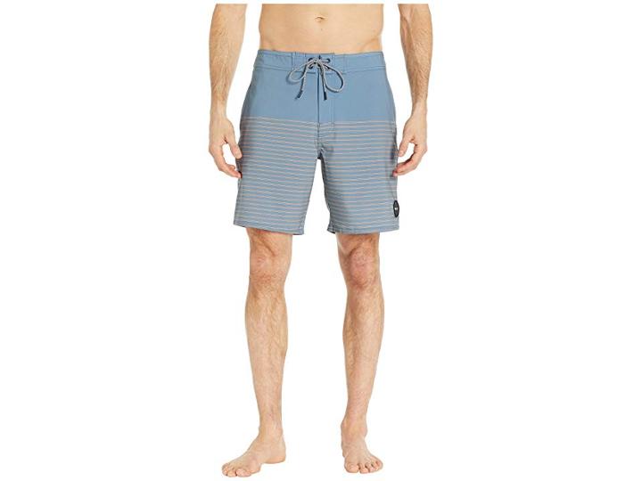 Rvca Curren Caples 18 Trunk (blue Slate) Men's Swimwear