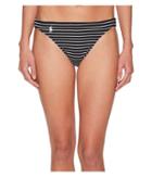 Polo Ralph Lauren Resort Stripes Taylor Hipster Bikini Bottom (black) Women's Swimwear