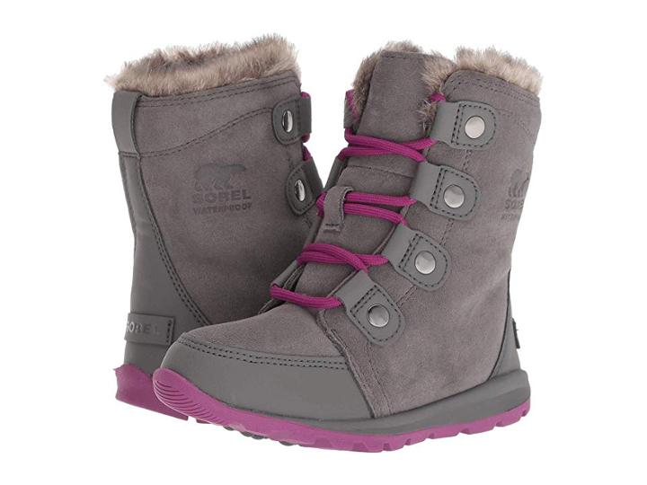Sorel Kids Whitneytm Suede (toddler/little Kid) (quarry/raspberry) Girls Shoes