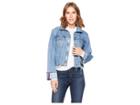 Two By Vince Camuto Classic Cuff Bell Sleeve Fray Hem Jean Jacket (indigo River) Women's Coat