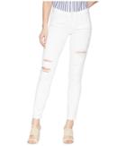 Paige Skyline Ankle Peg In Bright White Destructed (bright White Destructed) Women's Jeans