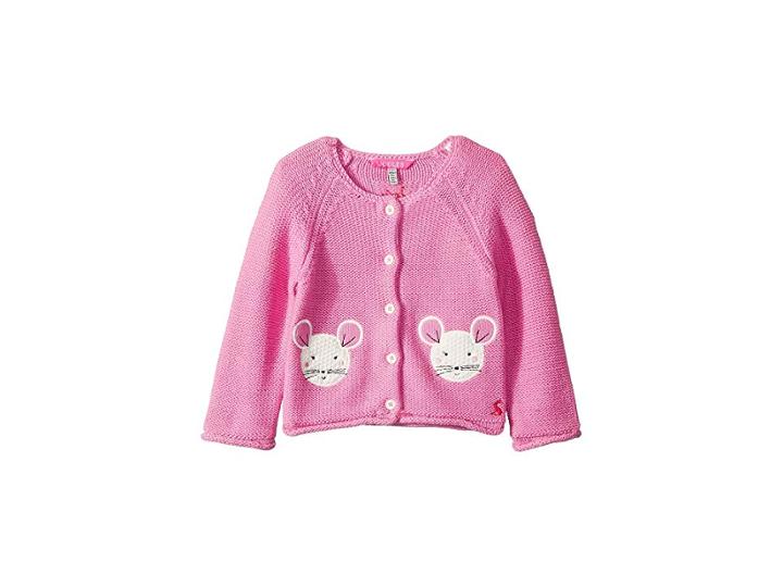 Joules Kids Character Cardigan (infant) (pink Mouse) Girl's Sweater