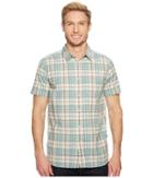 The North Face Short Sleeve Baker Shirt (bristol Blue Plaid) Men's Short Sleeve Button Up