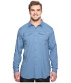 Columbia Big And Tall Silver Ridge Lite Long Sleeve Shirt (steel) Men's Long Sleeve Button Up