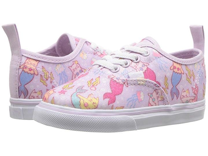 Vans Kids Authentic Elastic Lace (infant/toddler) ((purrrmaids) Lavender Fog/true White) Girls Shoes