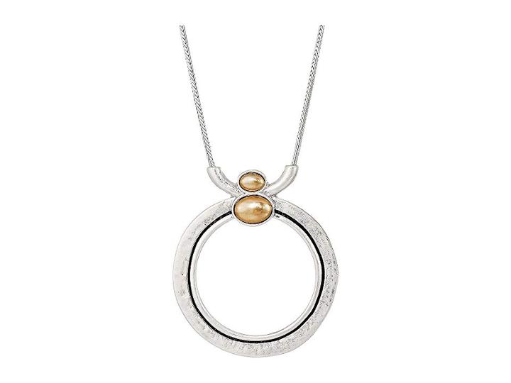 The Sak Open Metal Pendant Necklace 32 (silver) Necklace