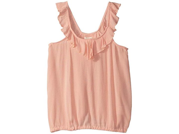 O'neill Kids Ruffles Sleeveless Top (big Kids) (muted Clay) Girl's Sleeveless