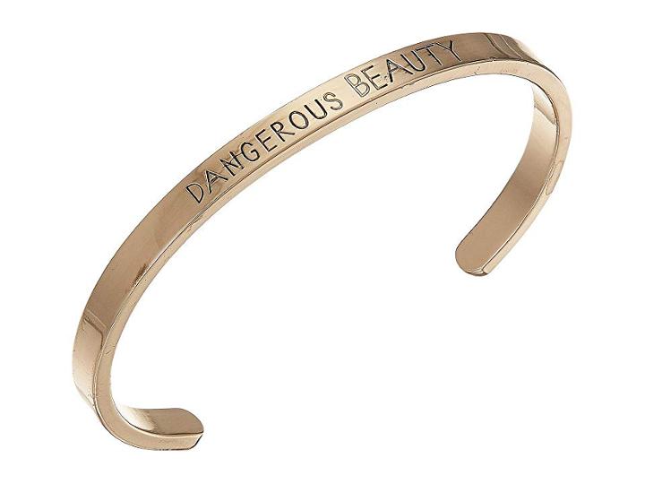 Steve Madden Dangerous Beauty Open Bangle (gold) Bracelet