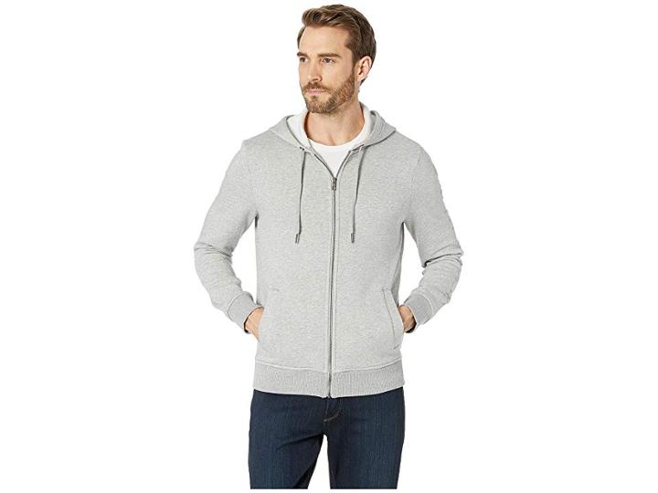 Calvin Klein Jeans Reflective Logo Full Zip (medium Charcoal Heather) Men's Clothing