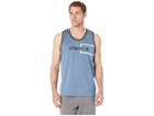 Reebok Les Mills Mesh Basketball Tank (blue Slate) Men's Clothing
