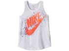 Nike Kids Futura Bubbles A-line Tank (little Kids) (white) Girl's Sleeveless