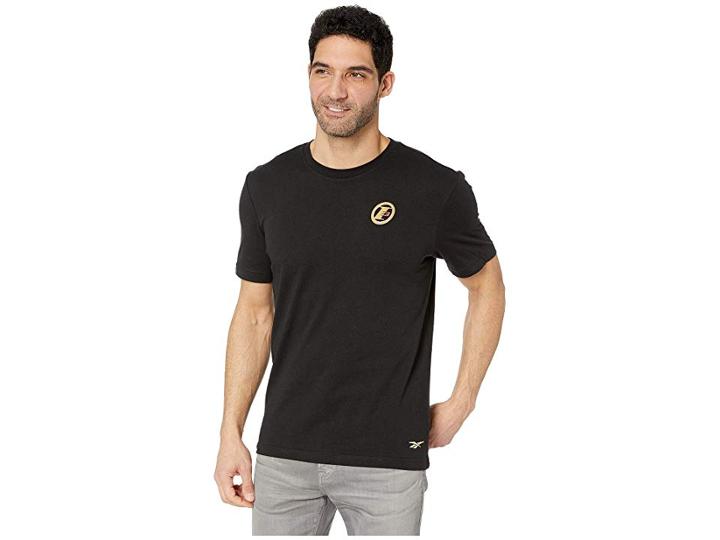 Reebok Classics Vector Short Sleeve Tee (black/reebok Brass) Men's Clothing