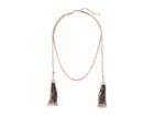 Kendra Scott Monique Collar Necklace (rose Gold/dark Brown Mother-of-pearl Pyrite Beads) Necklace
