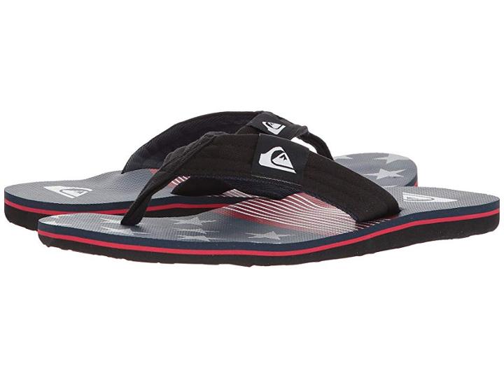 Quiksilver Molokai Layback (white/red/blue) Men's Sandals