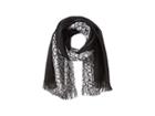 Calvin Klein Double Faced Single Side Logo Print (heathered Mid Grey) Scarves