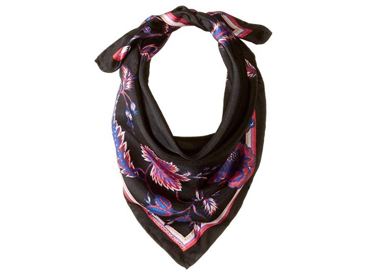 Rebecca Minkoff Hypnotic Floral Bandana (black) Scarves