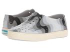 Native Kids Shoes Miller Print (little Kid) (mist Grey/bone White/dublin Wave) Kid's Shoes