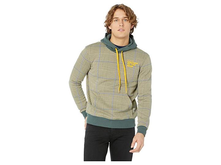G-star Core Hooded Sweatshirt Cl Pr Wal All Over Long Sleeve (kit/bright Rovic Green All Over) Men's Clothing