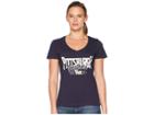 Champion College Pitt Panthers University V-neck Tee (navy) Women's T Shirt
