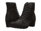 Frye Sabrina 6g Lace Up (black Oiled Suede) Women's Lace-up Boots