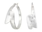 Robert Lee Morris Shiny Silver Hoop Earrings (silver) Earring