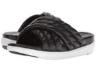 Fitflop Loosh Luxetm Cross Slide Leather Sandals (black Leather) Women's  Shoes