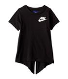 Nike Kids Sportswear Short Sleeve Core Top (little Kids) (black) Girl's Clothing