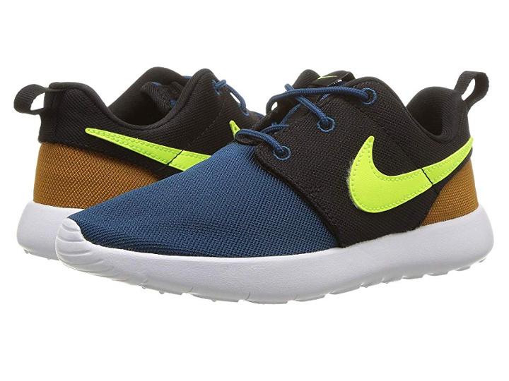 Nike Kids Roshe One (little Kid) (blue Force/volt/black/desert Ochre) Boy's Shoes