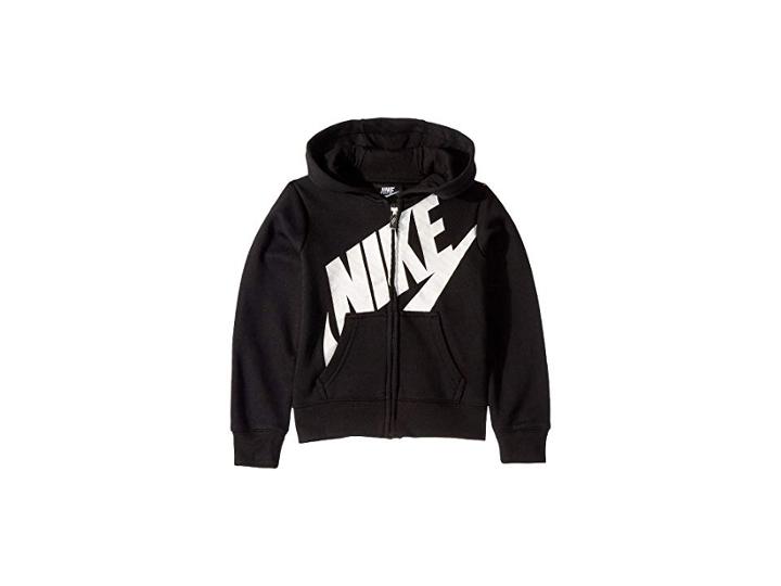 Nike Kids Futura Full Zip Hoodie (little Kids) (black) Girl's Sweatshirt