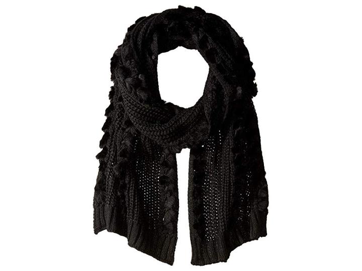 Michael Stars Frosty Fur Scarf (black) Scarves