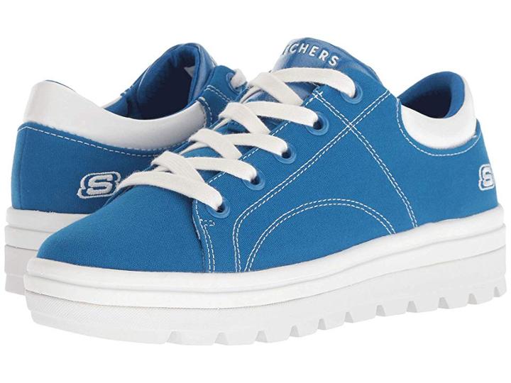 Skechers Street Street Cleat (blue) Women's Lace Up Casual Shoes