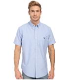 U.s. Polo Assn. Short Sleeve Button Down Oxford Shirt (light Blue) Men's Short Sleeve Button Up