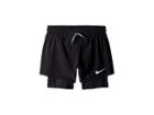 Nike Kids 2-in-1 Training Short (little Kids/big Kids) (black/black/black/white) Girl's Shorts