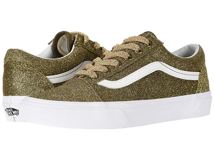 Vans Old Skooltm ((lurex Glitter) Gold/true White) Skate Shoes