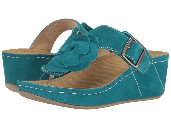 David Tate Spring (teal Suede) Women's Clog/mule Shoes