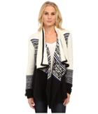 Nydj Apres Jacquard Cardigan (velvet Slipper) Women's Sweater