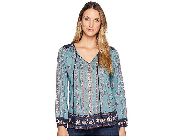 Tolani Janessa Long Sleeve Blouse (seagreen) Women's Blouse